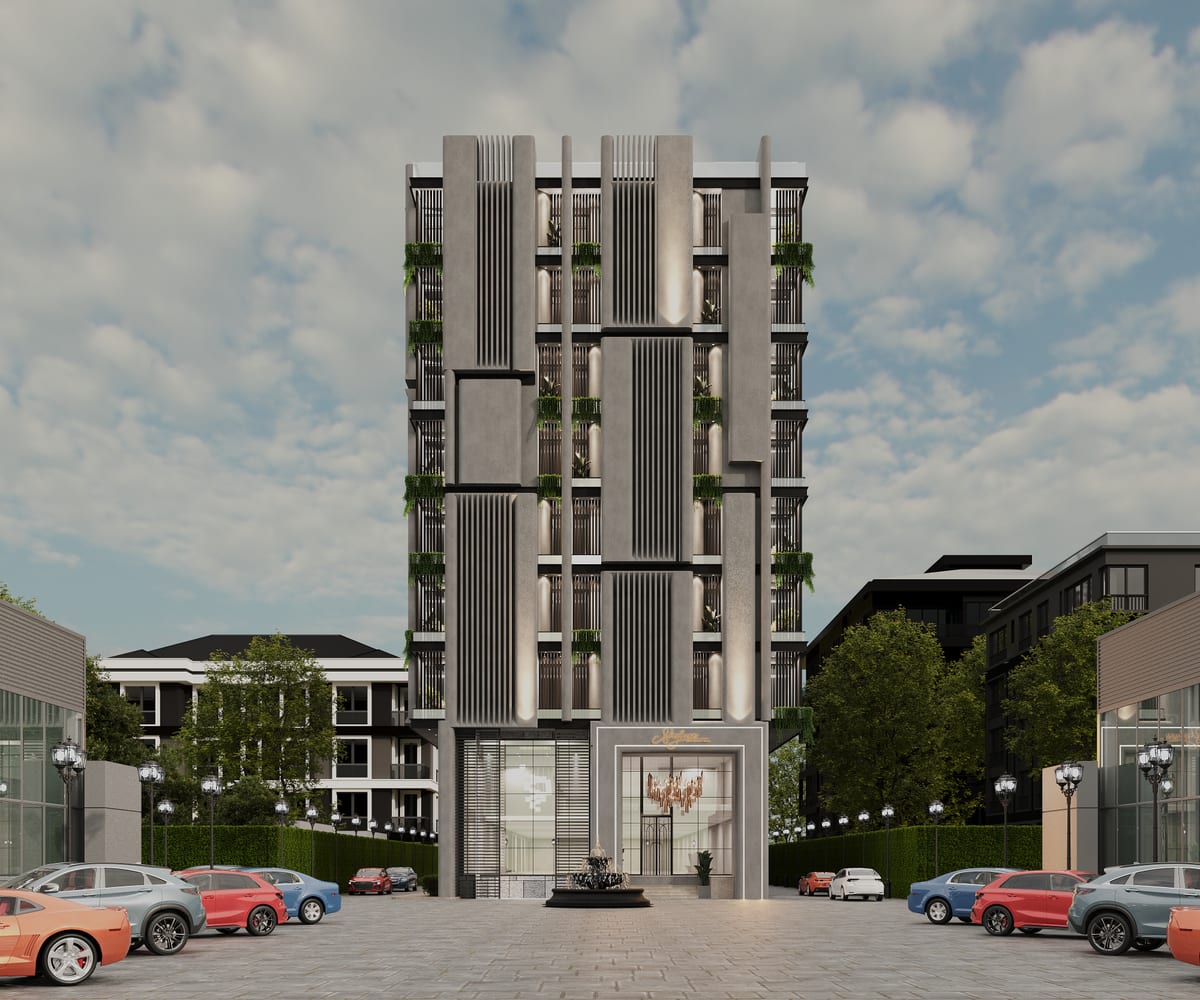 SKYLUXE exterior architecture and facade