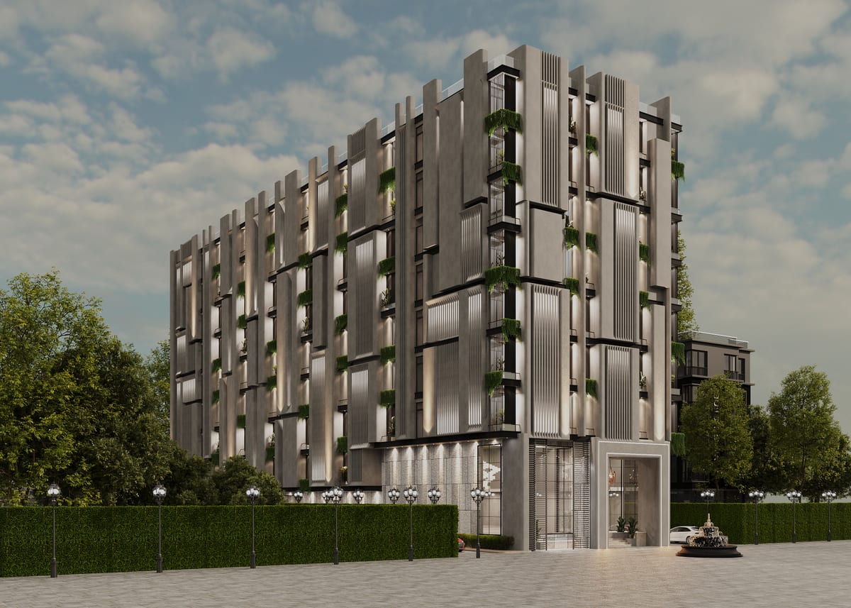 SKYLUXE exterior architecture and facade