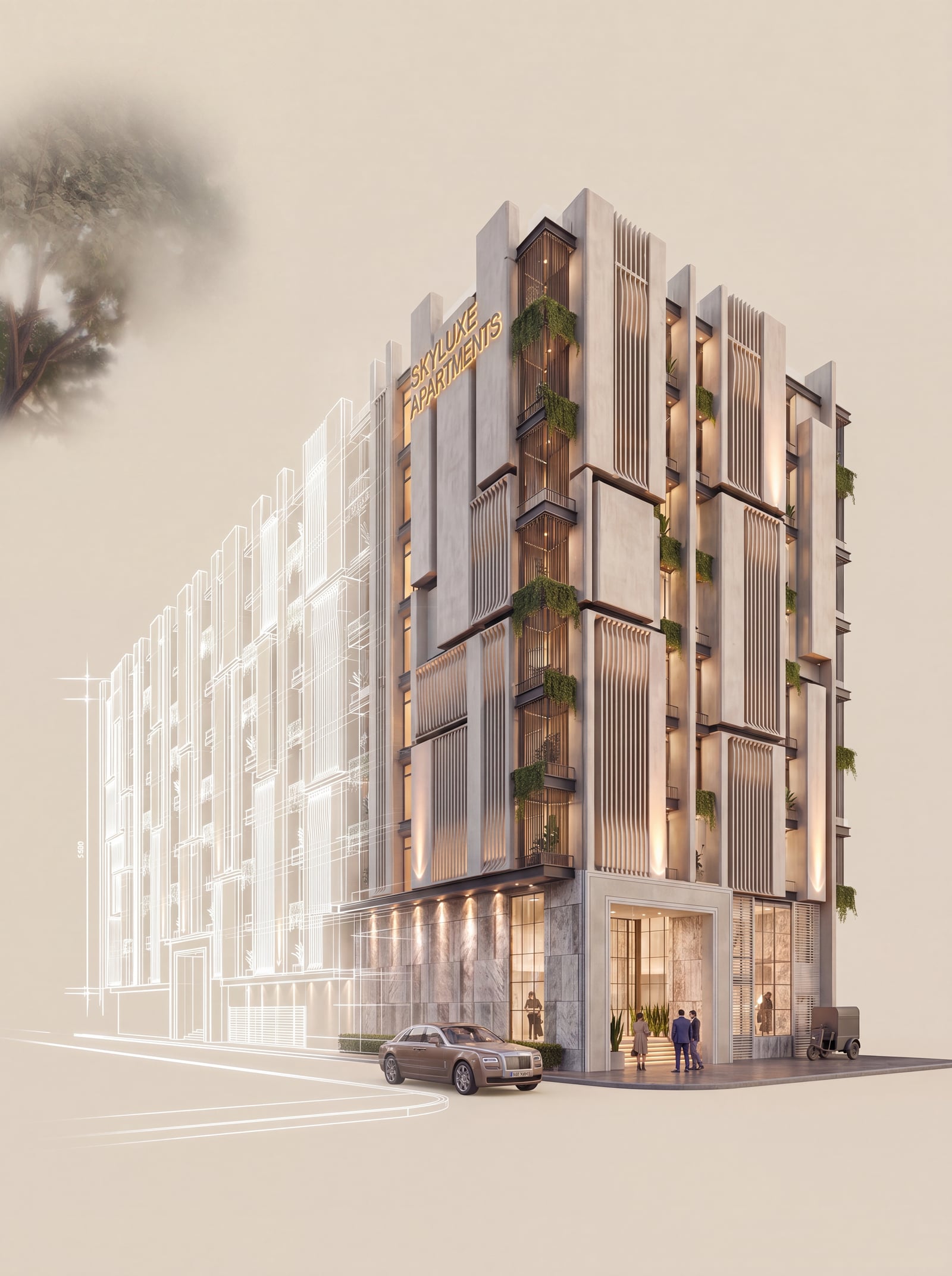 SKYLUXE branded serviced apartment development